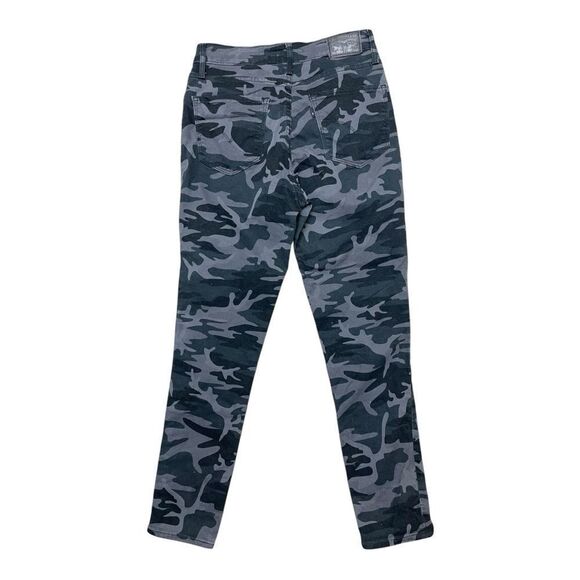 Levi’s 721 Black Camo Jeans High Rise Skinny Ankle Sz 29 Inseam 26 EUC Grunge - Picture 6 of 7